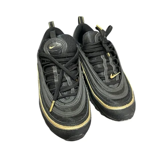 Nike Air Max 97 Black Metallic Gold, DC2190-001, Men's U.S. Size 9