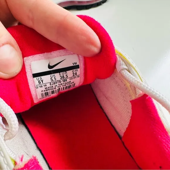 Nike Air Max 97 GS White Rush Pink Volt Sneakers