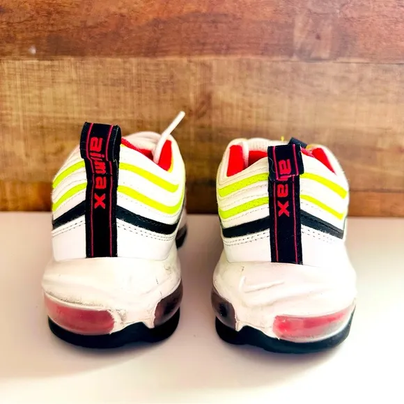 Nike Air Max 97 GS White Rush Pink Volt Sneakers