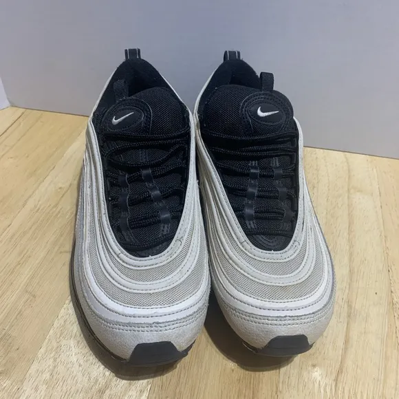 Nike Air Max 97 Light Bone Black Size 8.5 Sneakers Shoes w/ Box DH0861-100