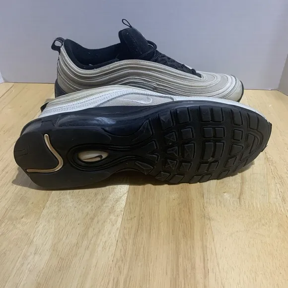 Nike Air Max 97 Light Bone Black Size 8.5 Sneakers Shoes w/ Box DH0861-100
