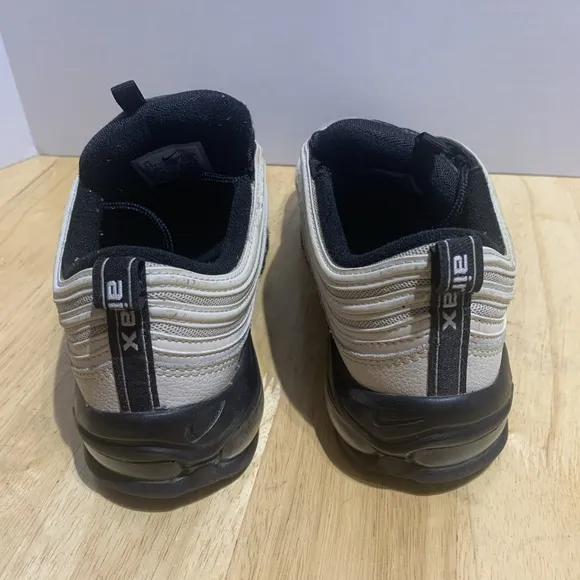 Nike Air Max 97 Light Bone Black Size 8.5 Sneakers Shoes w/ Box DH0861-100