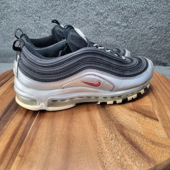 Nike Air‎ Max 97 Shoes Black Metallic Silver Mens Size 8 Sneakers AT5458-001