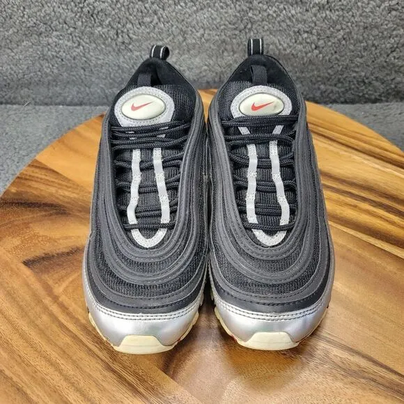 Nike Air‎ Max 97 Shoes Black Metallic Silver Mens Size 8 Sneakers AT5458-001