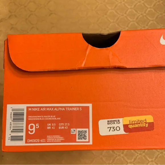 Nike Air Max Alpha Trainer 5 Men's Training Shoes Obsidian DM0829-401‎ Size 9.5
