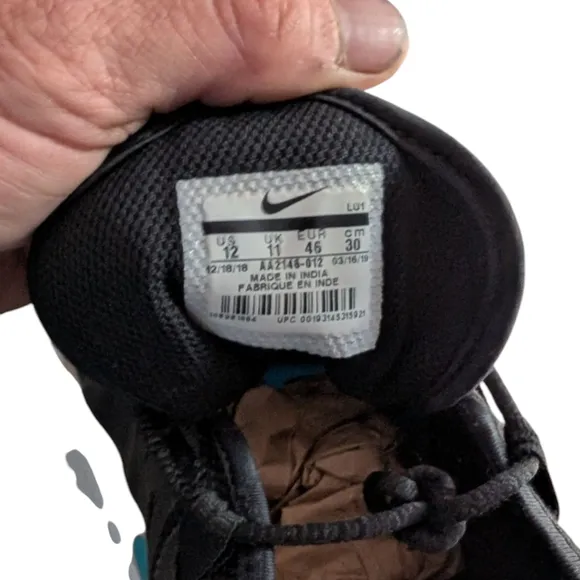 Nike Air Max Axis Mens Style : Aa2146-012 Sz 12 Us Good Condition Black Blue