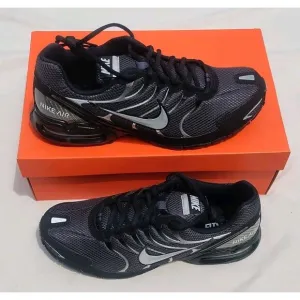 Nike Air Max Torch 4 Black Anthracite Metallic Silver Sneakers Shoes Mens Sz 11