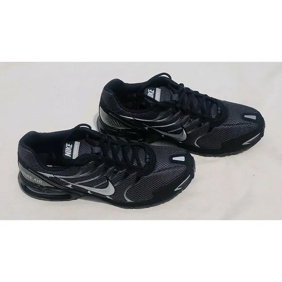 Nike Air Max Torch 4 Black Anthracite Metallic Silver Sneakers Shoes Mens Sz 11