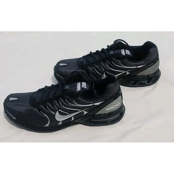 Nike Air Max Torch 4 Black Anthracite Metallic Silver Sneakers Shoes Mens Sz 11