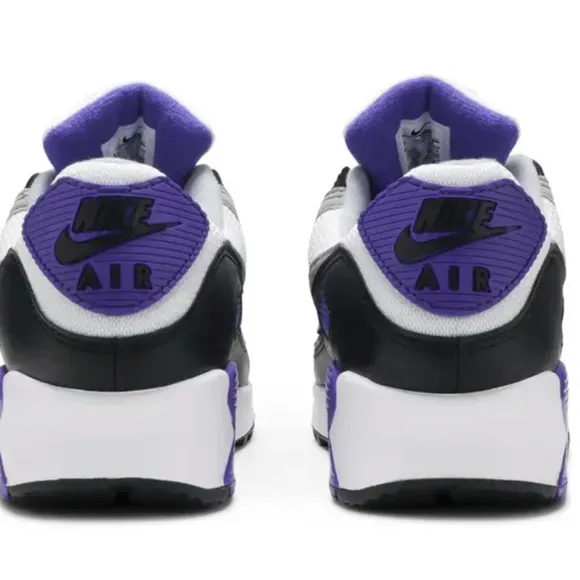Nike Air Max White and Purple Athletic Shoes