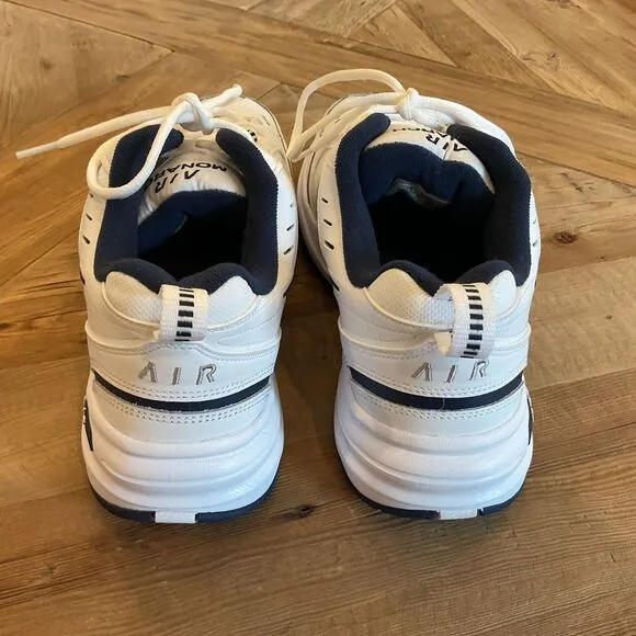 Nike Air Men's Monarch IV White/Metallic Silver Sneakers Size 11.5 *NEW*