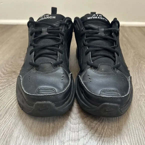 Nike Air Monarch IV Men's 11.5 Training Shoes Triple Black Sneakers 416355-001