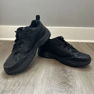 Nike Air Monarch IV Men's 11.5 Training Shoes Triple Black Sneakers 416355-001