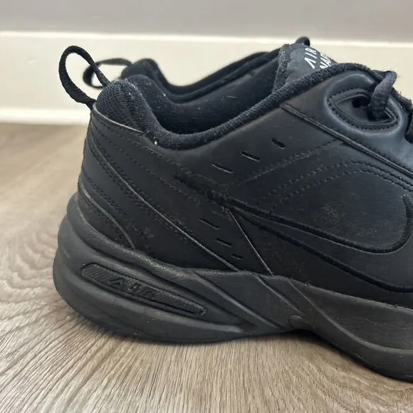 Nike Air Monarch IV Men's 11.5 Training Shoes Triple Black Sneakers 416355-001