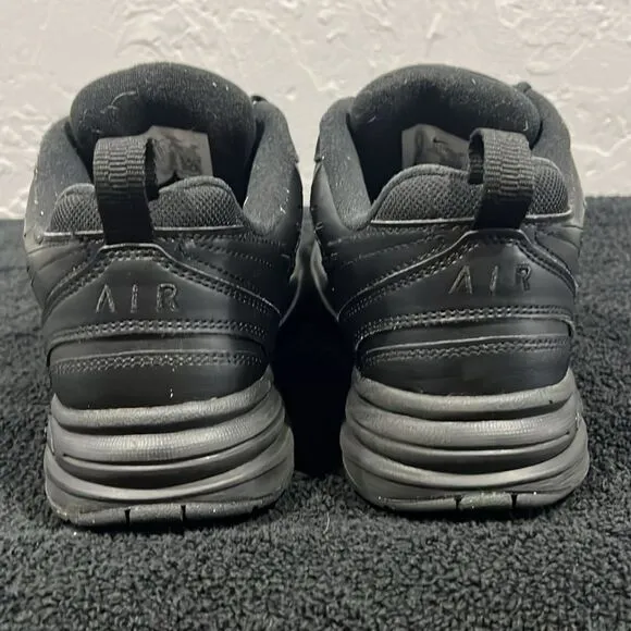 🔥NIKE Air Monarch IV 415445-001 Black Low Top Sneakers Men Sz 10.5 - EXCELLENT