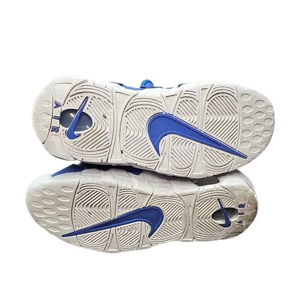 Nike Air More Uptempo Basketball Shoes Blue White Sneakers Youth 6Y/7.5 Women's
