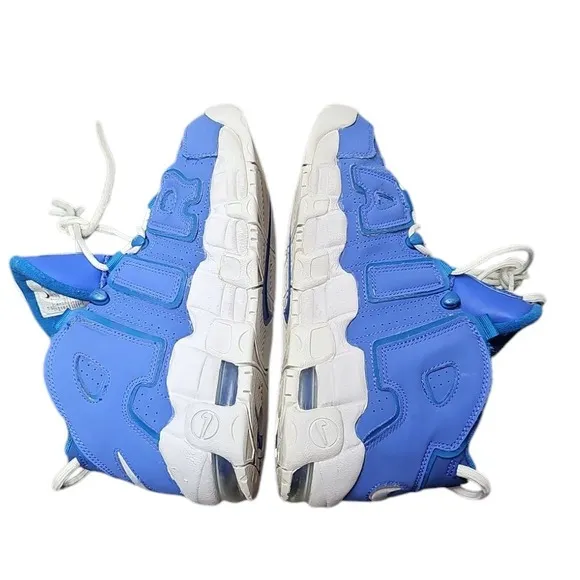 Nike Air More Uptempo Basketball Shoes Blue White Sneakers Youth 6Y/7.5 Women's