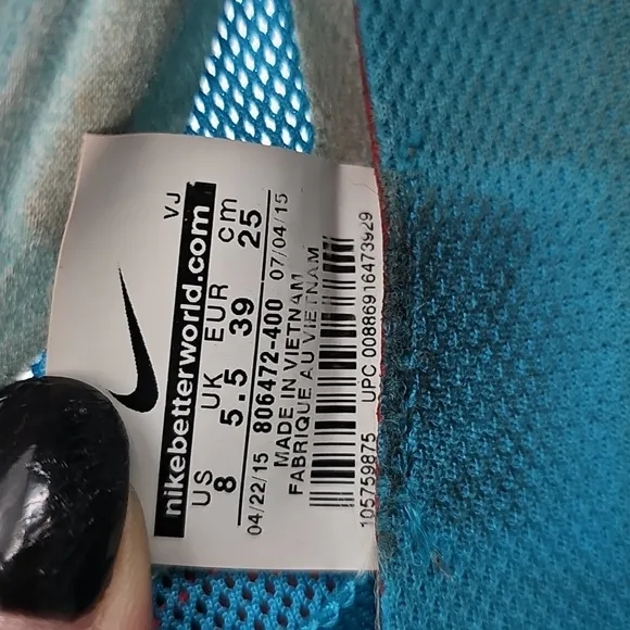 Nike Air Zoom Fit Agility 2 BLUE Training Womens Shoes 806472 400. SZ 8