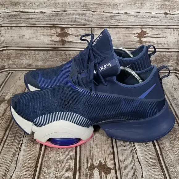 NIKE AIR ZOOM SUPERREP Men's 12 Athletic Training Running Shoes Sneakers Blue