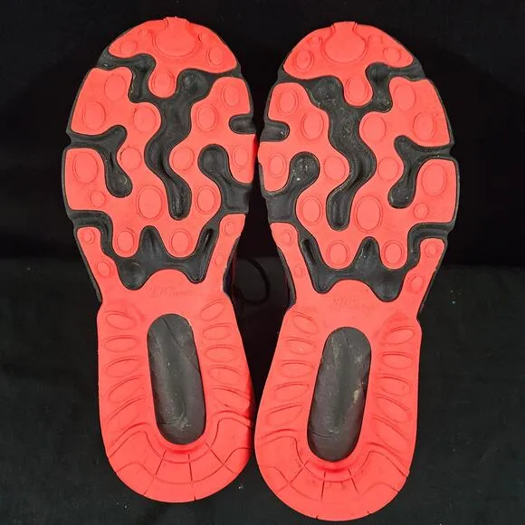 Nike Air70 React Shoes Size 7Y Black and Orange Training Running Lace Up