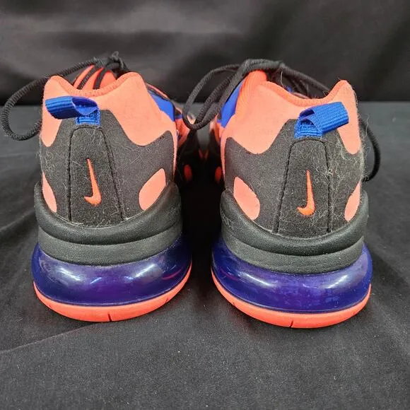 Nike Air70 React Shoes Size 7Y Black and Orange Training Running Lace Up