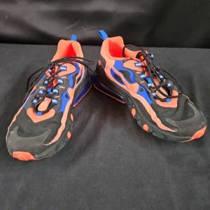 Nike Air70 React Shoes Size 7Y Black and Orange Training Running Lace Up