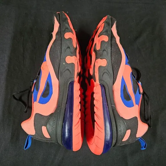Nike Air70 React Shoes Size 7Y Black and Orange Training Running Lace Up