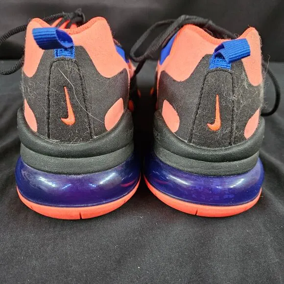 Nike Air70 React Shoes Size 7Y Black and Orange Training Running Lace Up