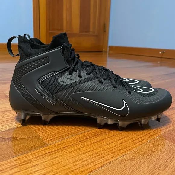 Nike Alpha Huarache 8 Elite LAX Lacrosse Cleats Black CW4440-011 Men's Size 13