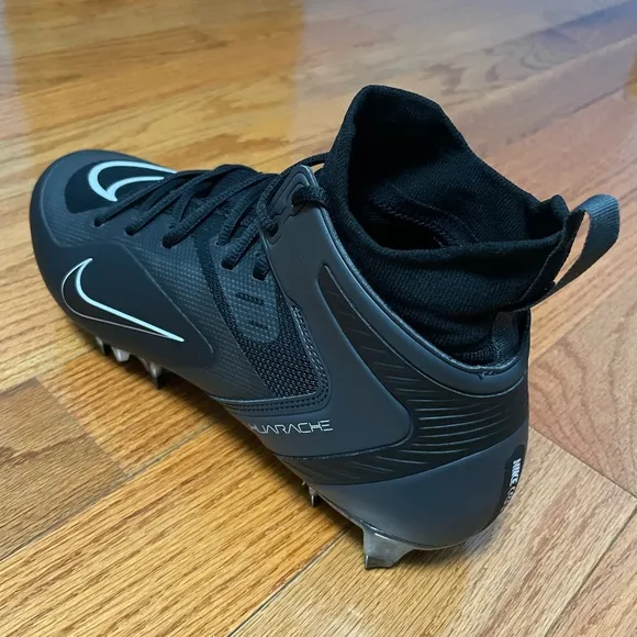 Nike Alpha Huarache 8 Elite LAX Lacrosse Cleats Black CW4440-011 Men's Size 13