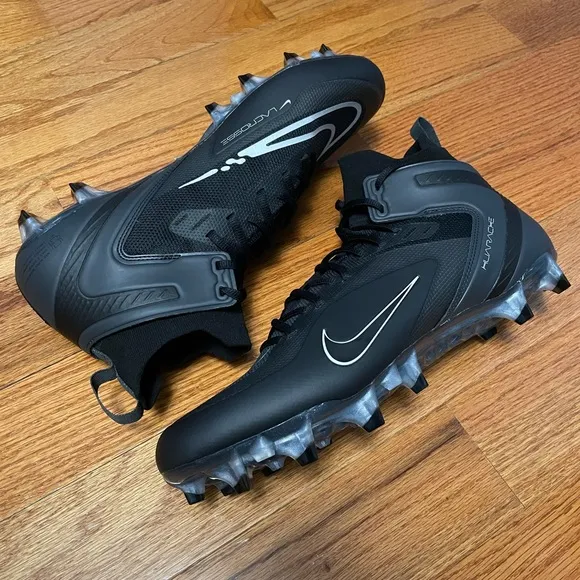Nike Alpha Huarache 8 Elite LAX Lacrosse Cleats Black CW4440-011 Men's Size 13