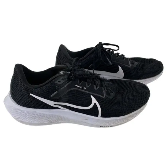 Nike Black White Lace Up Athletic Sneakers | Men's Size 8.5