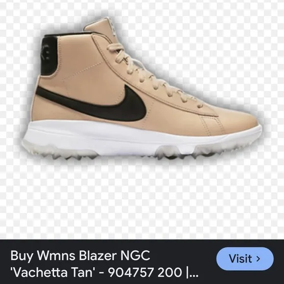 Nike Blazer Golf Shoes Spikeless Tan Woman’s Size 8