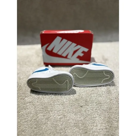 Nike Blazer Mid '77 Toddler Shoes Baby Sneakers White Blue Size 4C