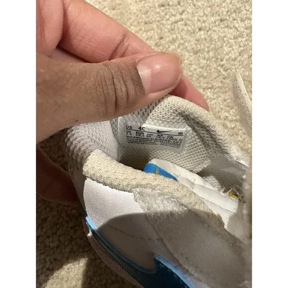 Nike Blazer Mid '77 Toddler Shoes Baby Sneakers White Blue Size 4C