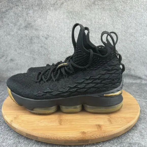Nike Boys LeBron 15 Black Basketball Training Running Shoes Sneakers Size 6.5Y