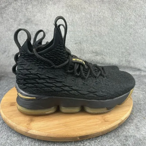 Nike Boys LeBron 15 Black Basketball Training Running Shoes Sneakers Size 6.5Y