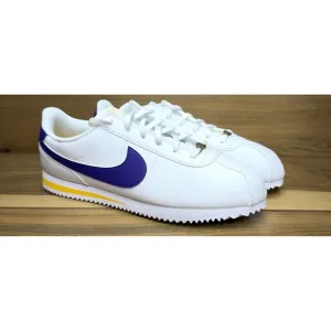 Nike Cortez GS Size 7Y Casual Lakers Purple Gold Leather Sneakers DM0950-105