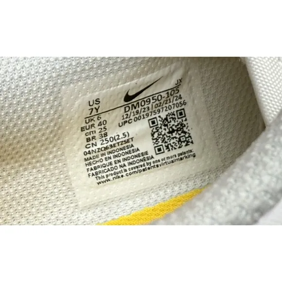 Nike Cortez GS Size 7Y Casual Lakers Purple Gold Leather Sneakers DM0950-105
