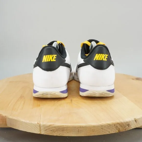 Nike Cortez 'LA Lakers' Mens Size 11 Shoes Leather Casual Sneakers White Black