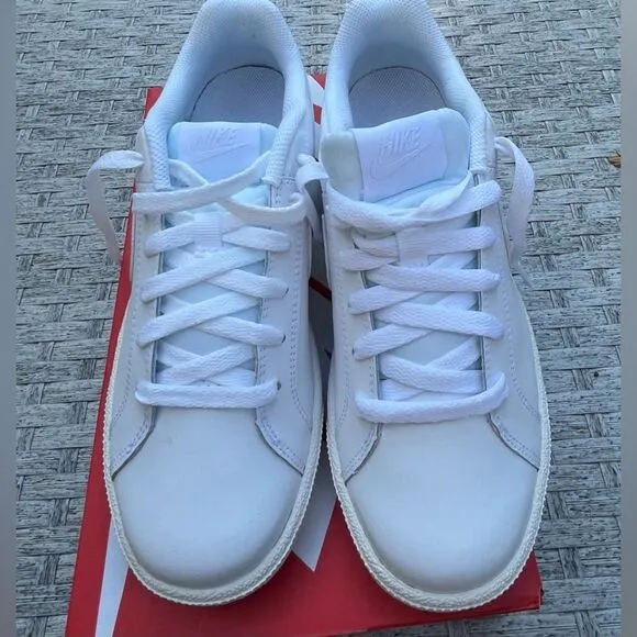 Nike Court Royale white lace closure shoes, NWT, size 8
