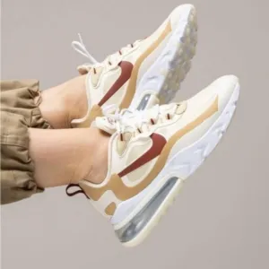 Nike Cream and Brown Sneakers with Air Technology