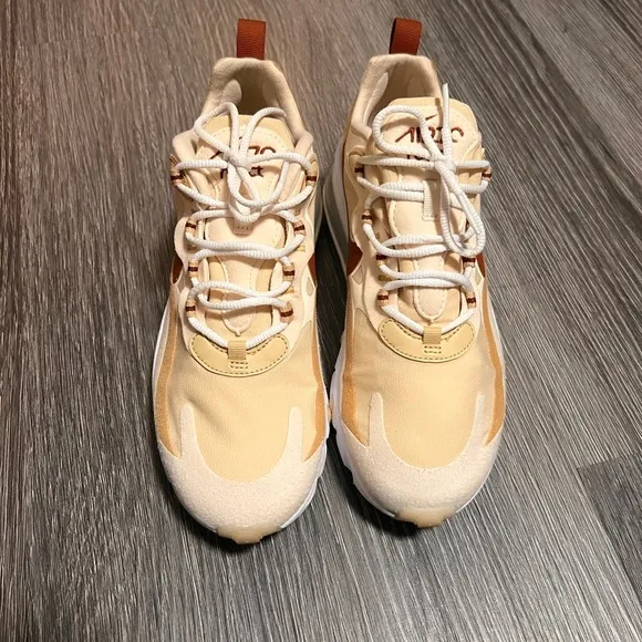 Nike Cream and Brown Sneakers with Air Technology