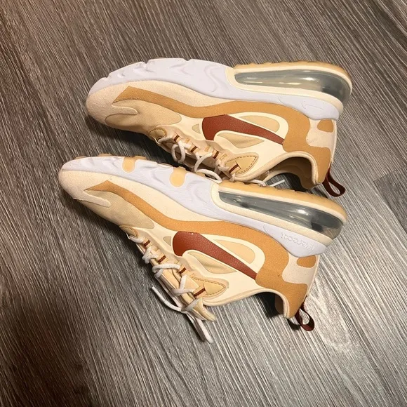 Nike Cream and Brown Sneakers with Air Technology