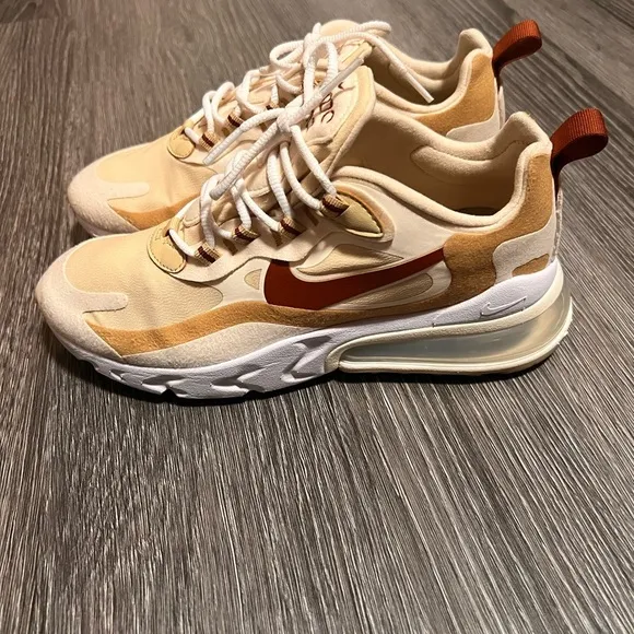 Nike Cream and Brown Sneakers with Air Technology