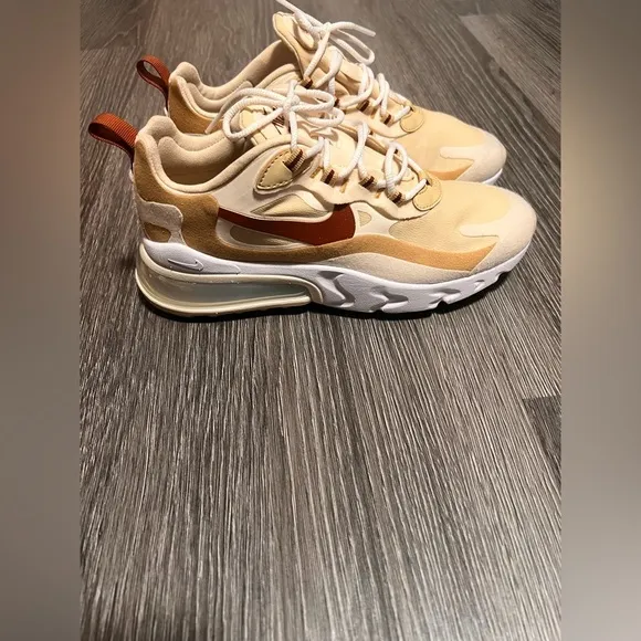 Nike Cream and Brown Sneakers with Air Technology