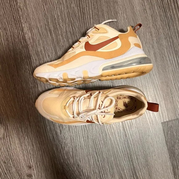 Nike Cream and Brown Sneakers with Air Technology