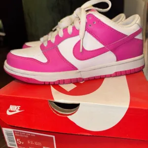 Nike Dunk Low Pink and White Shoes