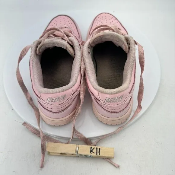Nike Dunk Low SE Youth Sz 1Y AA3146 601 Triple Prism Pink Leather Training Shoes