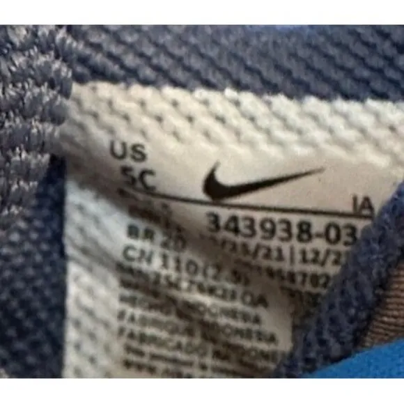Nike Dynamo Free Navy Gray Toddler Kid Child Shoe Size 5C NEW 343938-030